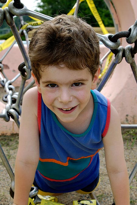 Eytan in the Newton Center playground.