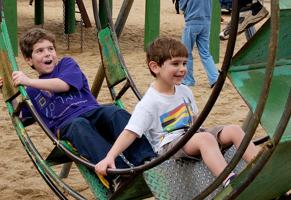 Children\'s Playground, Golden Gate Park, SFO; Eytan and Noah