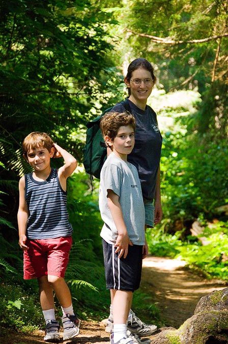 L-R: Noah, Eytan and Anne; Ecola State Park; Cannon Beach; OR; US