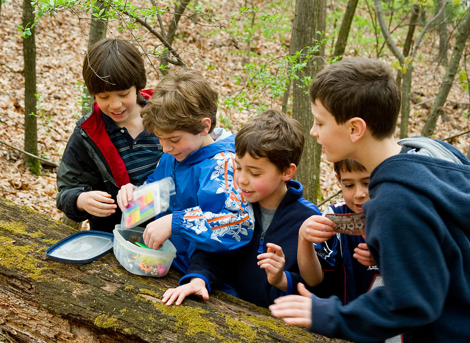 Eytan\'s Geocaching Birthday Party; L-R: Jonathan, Eytan, Jason, Noah and Nate; Newton; MA; US