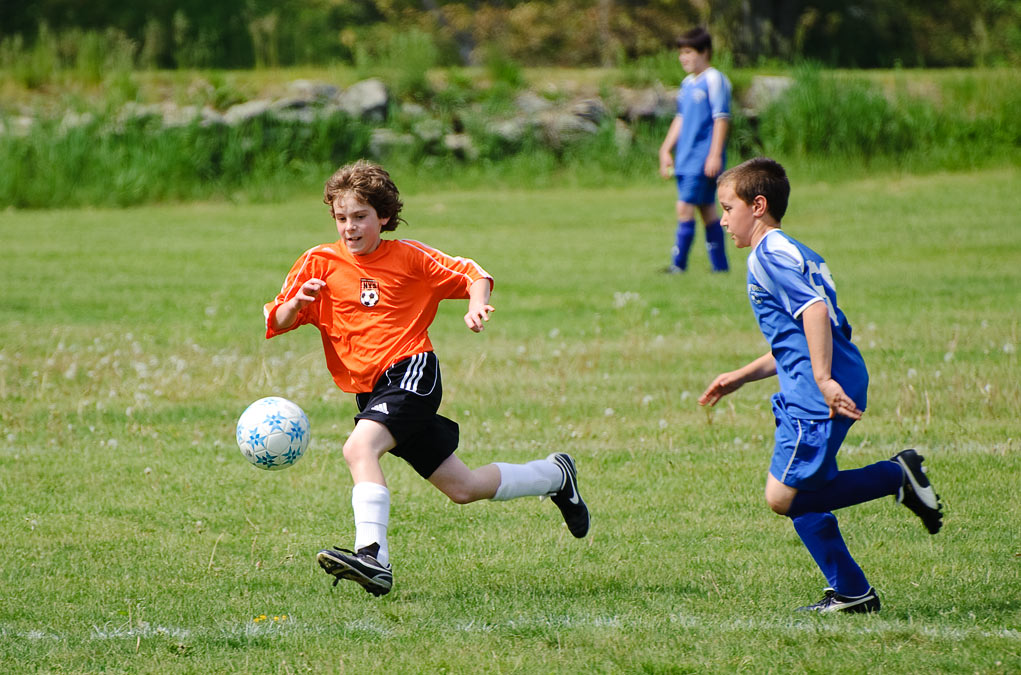 Eytan playing soccer (Vortex); Bedford; MA; US