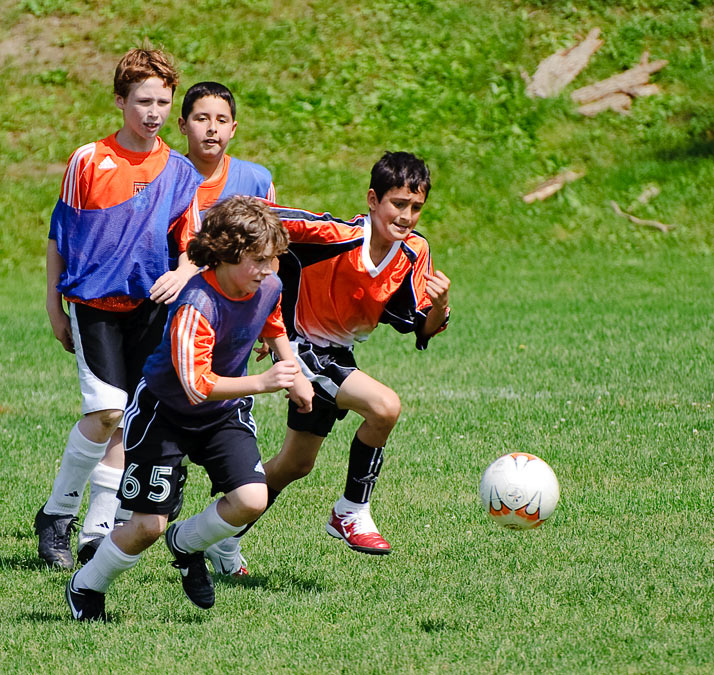 Eytan playing soccer (Vortex); Newton; MA; US