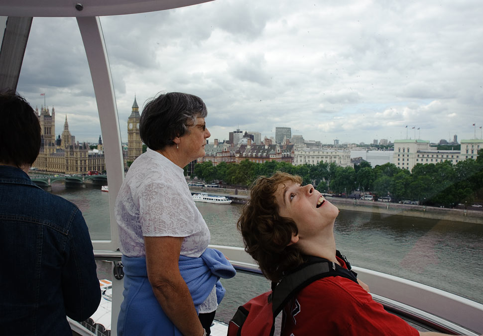 Eytan in the London Eye; London Eye; London; MA; England