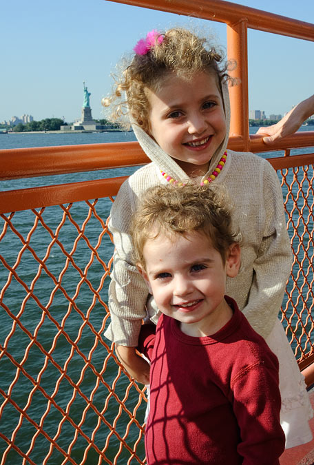 Gilana and Naomi on the Staten Island Ferry; New York; NY; US