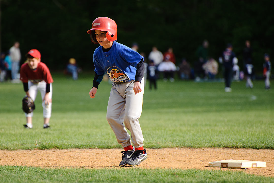 Rockhounds Baseball; Noah on base; Newton; MA; US