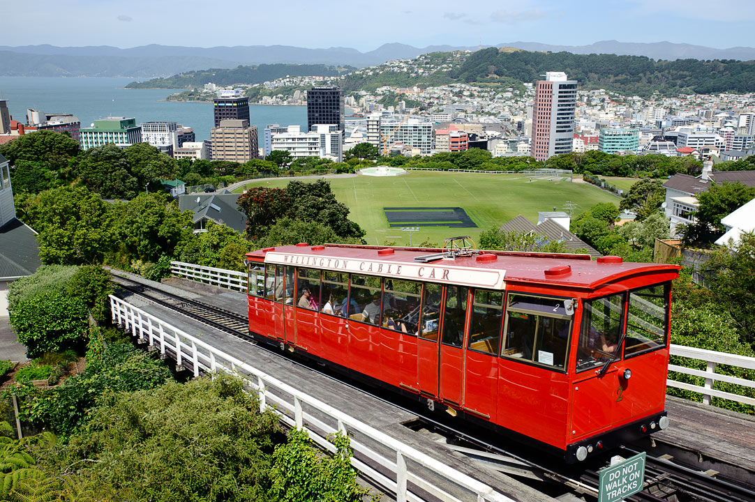 Wellington Cable Car (funicular); Wellington; North Island; New Zealand