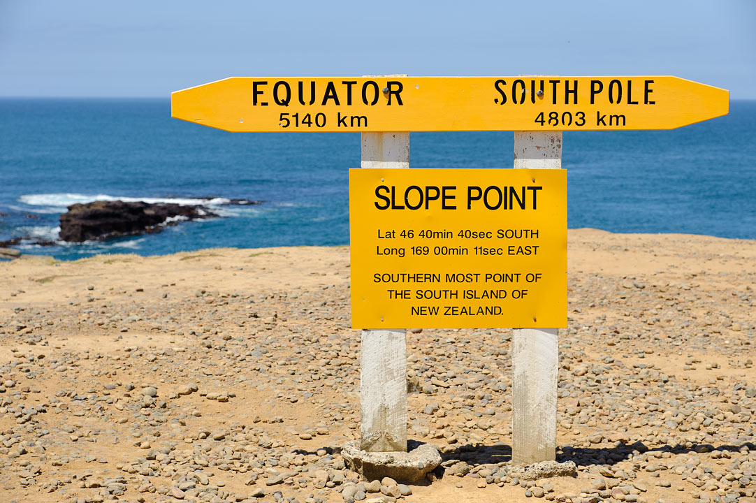 Slope Point (southernmost point on the South Island); Southland; South Island; New Zealand