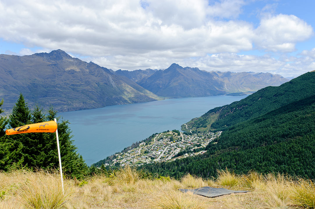 Paragliding launch point; Ben Lomond Scenic Reserve; Queenstown; South Island; New Zealand