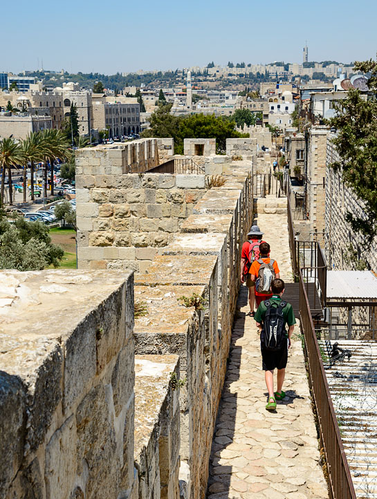 On top of the old city wall; Jerusalem; MA; Israel