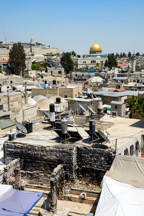 On top of the old city wall; Jerusalem; MA; Israel