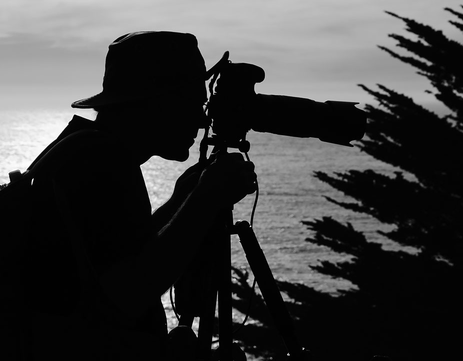 Michael taking pictures; Big Sur; CA; USA