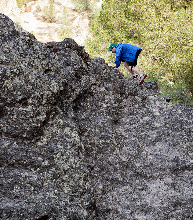 Eytan climbing; Pinnacles National Park; CA; USA